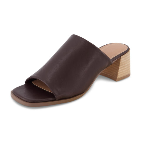 Olympia Stacked Heel Mule
