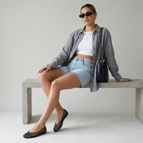 Siesta Lattice Ballet Flats